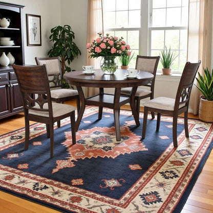 Cherry Round Dining Table Set for 4 – Kitchen Table and Chairs Set