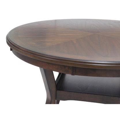 Cherry Round Dining Table Set for 4 – Kitchen Table and Chairs Set