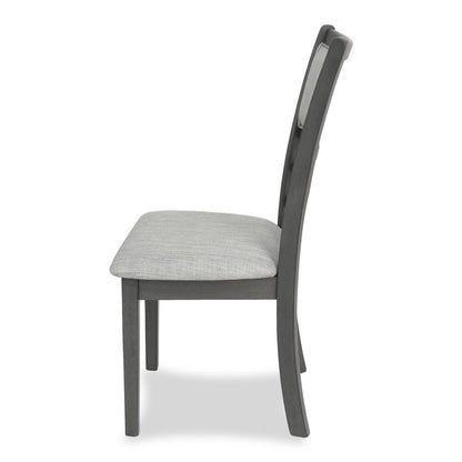 Gray Round Dining Table Set for 4 – Kitchen Table and Chairs Set