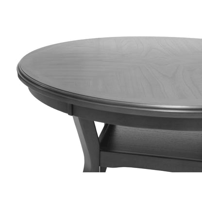 Gray Round Dining Table Set for 4 – Kitchen Table and Chairs Set