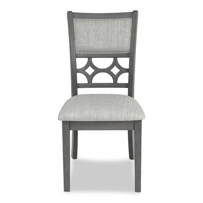 Gray Round Dining Table Set for 4 – Kitchen Table and Chairs Set