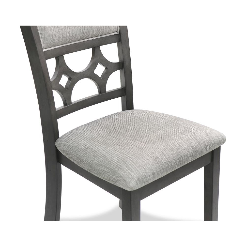 Gray Round Dining Table Set for 4 – Kitchen Table and Chairs Set