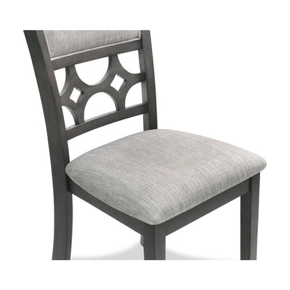 Gray Round Dining Table Set for 4 – Kitchen Table and Chairs Set