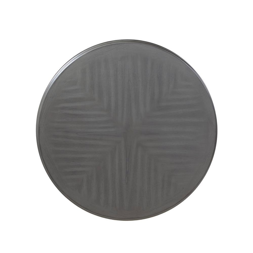 Gray Wood Round Dining Table Set for 4 – Kitchen and Dining Room Use