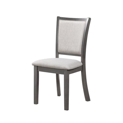 Gray Wood Round Dining Table Set for 4 – Kitchen and Dining Room Use
