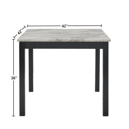 Black Round Dining Table Set for 4 – 5-Piece Kitchen Table and Chairs