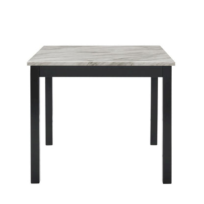 Black Round Dining Table Set for 4 – 5-Piece Kitchen Table and Chairs