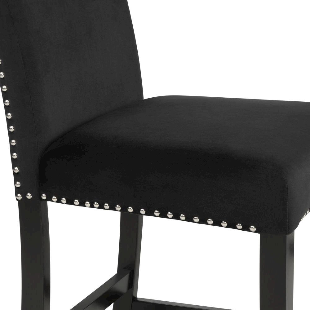 Black Round Dining Table Set for 4 – 5-Piece Kitchen Table and Chairs