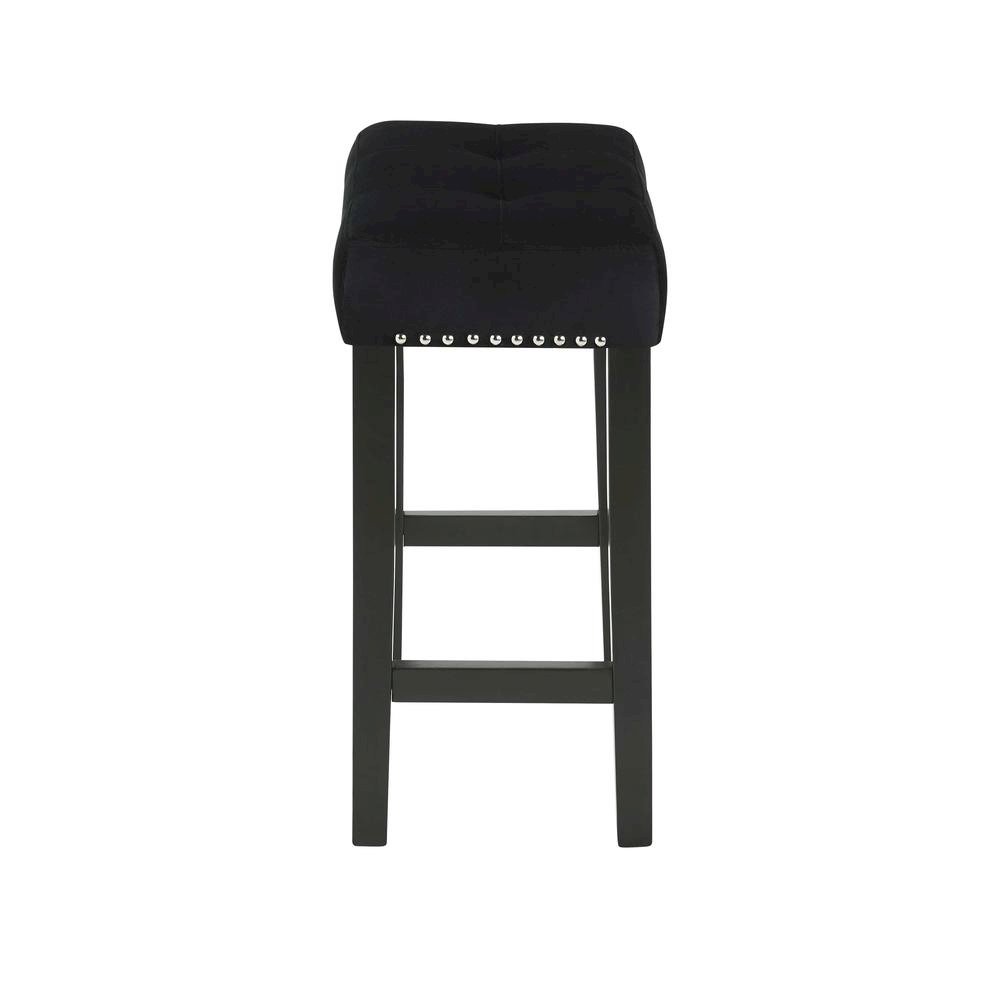 Bar Table Set, Console Table with Stools, Wood Sofa Table with Stools Black
