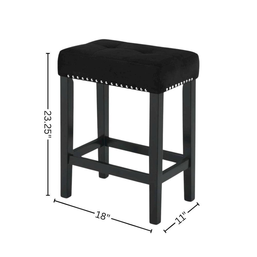 Bar Table Set, Console Table with Stools, Wood Sofa Table with Stools Black
