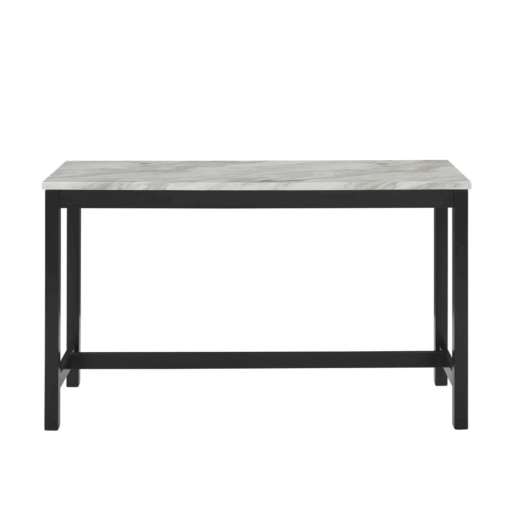 Bar Table Set, Console Table with Stools, Wood Sofa Table with Stools Black