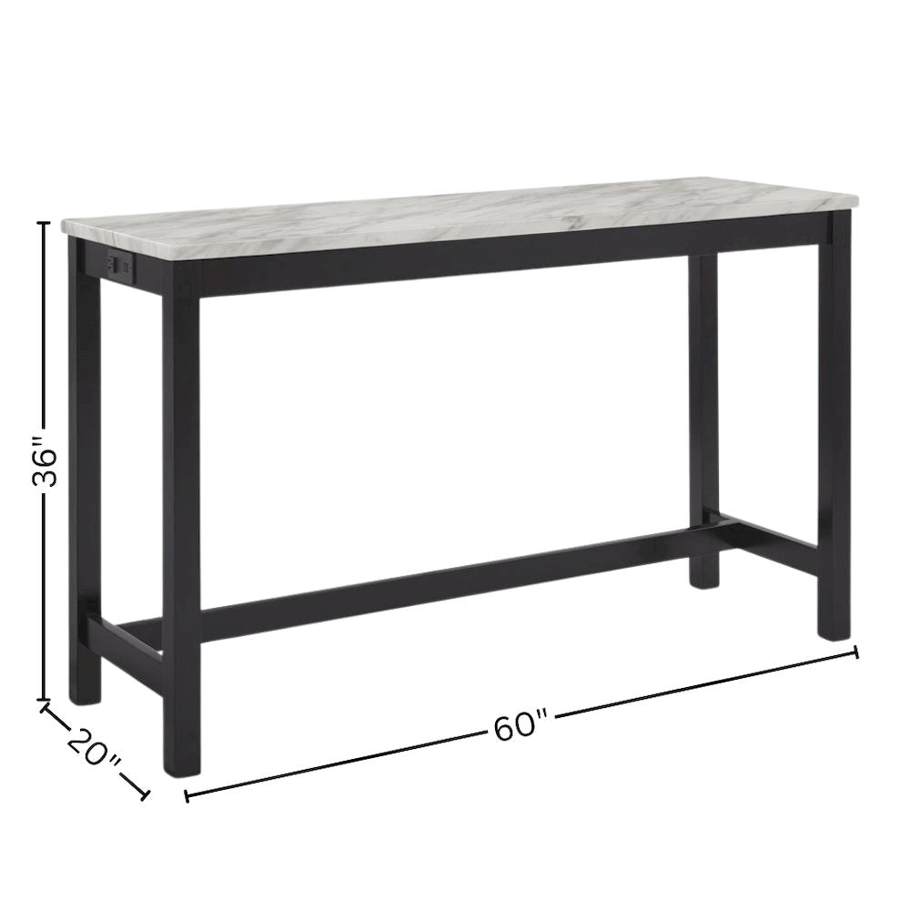 Blue Bar Table Set – Console Table with Stools for Kitchen or Lounge