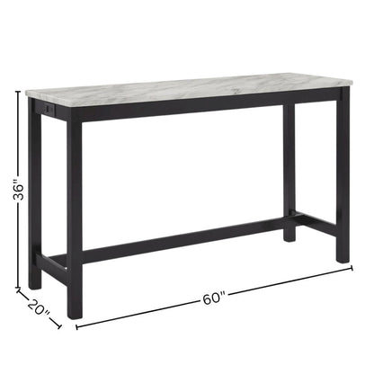 Blue Bar Table Set – Console Table with Stools for Kitchen or Lounge