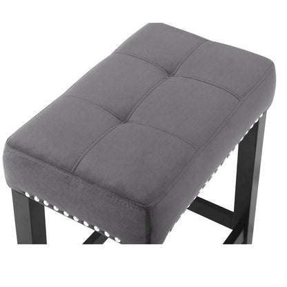 Gray Bar Table Set with Stools – Console and Sofa Table Seating Combo
