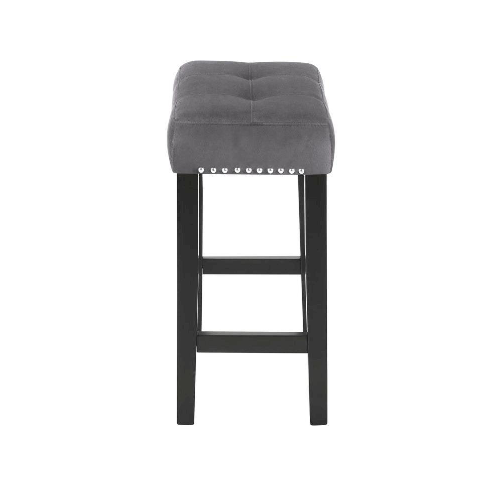 Gray Bar Table Set with Stools – Console and Sofa Table Seating Combo