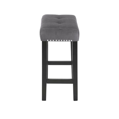 Gray Bar Table Set with Stools – Console and Sofa Table Seating Combo