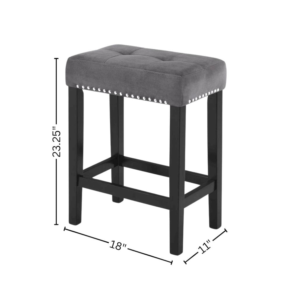 Gray Bar Table Set with Stools – Console and Sofa Table Seating Combo