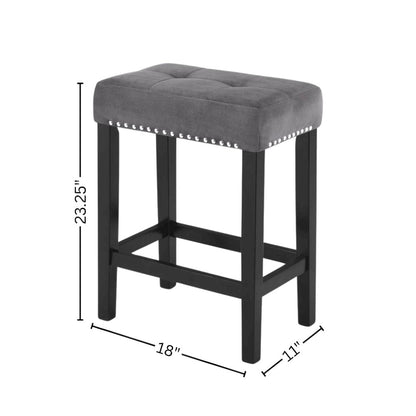 Gray Bar Table Set with Stools – Console and Sofa Table Seating Combo