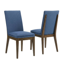 Upholstered Dining Chair with Cushion, Walnut-Leg Wood Kitchen Chairs, Brown