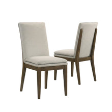 Upholstered Dining Chair with Cushion, Walnut-Leg Wood Kitchen Chairs, Set of 2