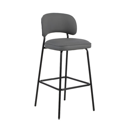 New Classic Furniture Blythe Vegan Leather Bar Chair in Gray (Set of 4)