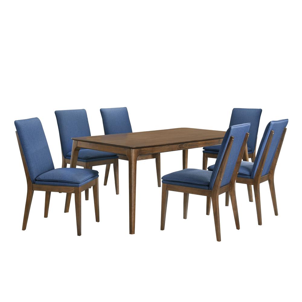Maggie Dining Table W / 4 Blue Chairs