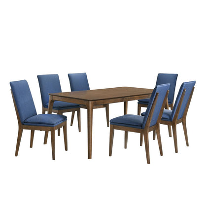 Maggie Dining Table W / 4 Blue Chairs