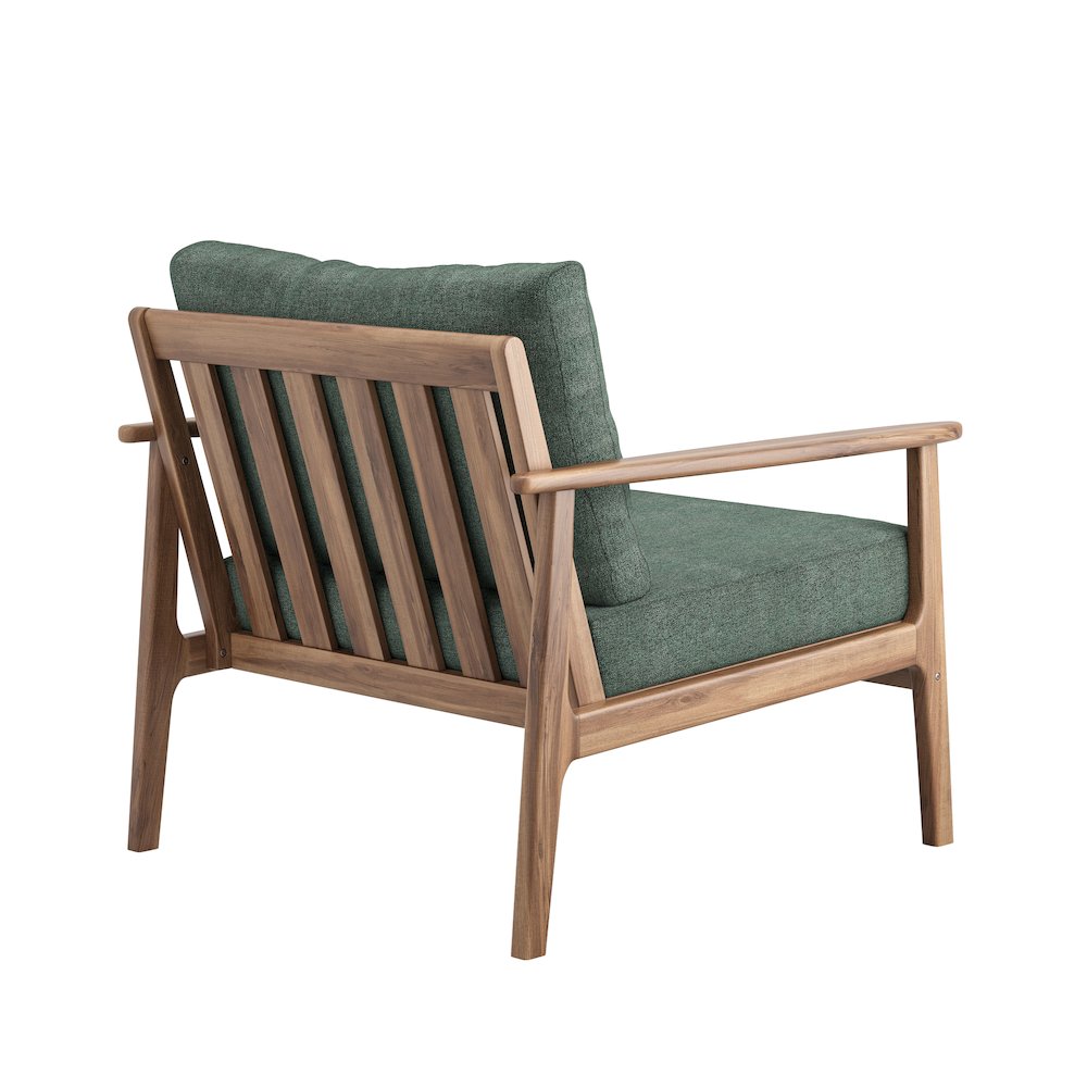 Ashton 3-Piece Wood Patio Conversation Set in Moss Green