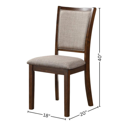 Wood Dining Table Set for 4 – Kitchen Table Chairs Set in Brown Finish