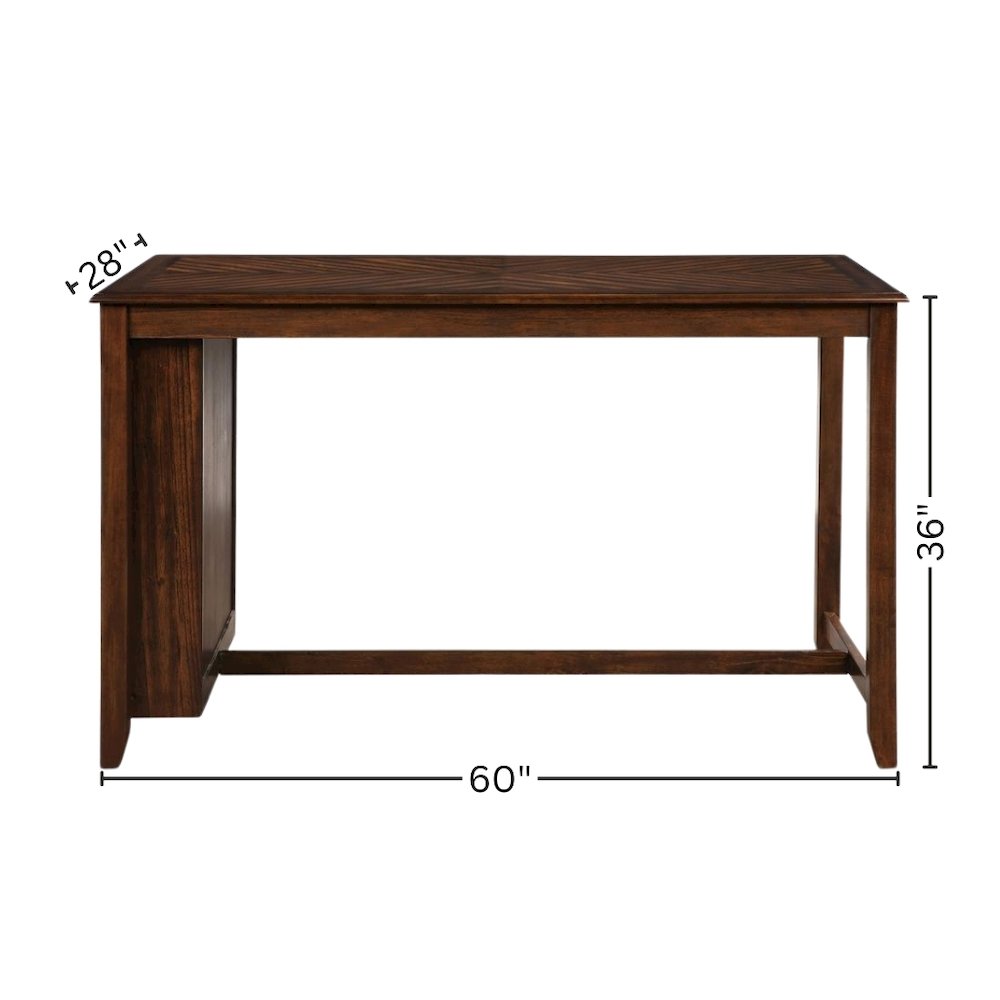 Wood Dining Table Set for 4 – Kitchen Table Chairs Set in Brown Finish