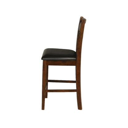 Brown 3-Piece Counter Drop Leaf Table Set, Small Space Friendly
