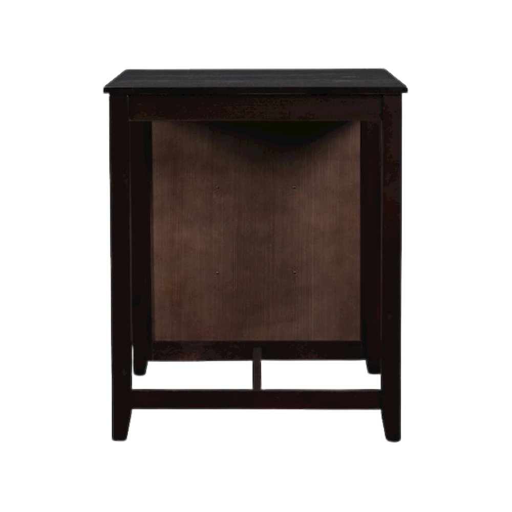 3-Piece Wood Storage Counter Set Ebony Brown