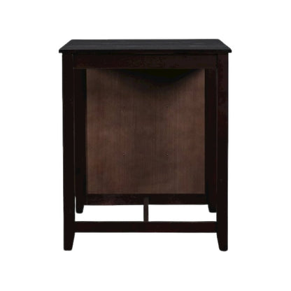 3-Piece Wood Storage Counter Set Ebony Brown