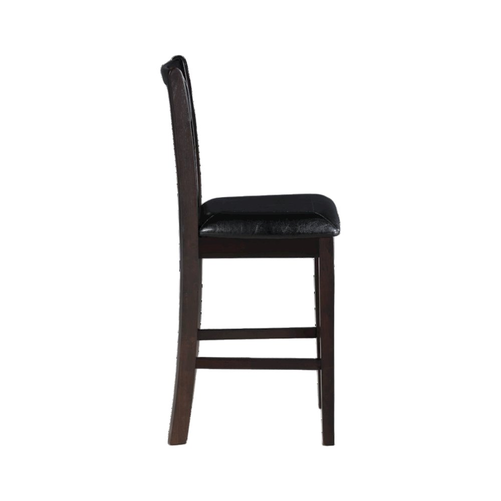 3-Piece Wood Storage Counter Set Ebony Brown