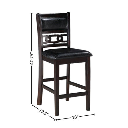 3-Piece Wood Storage Counter Set Ebony Brown