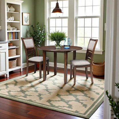 Wood Round Dining Table for 2 – Small Table and Chairs Set for Kitchen