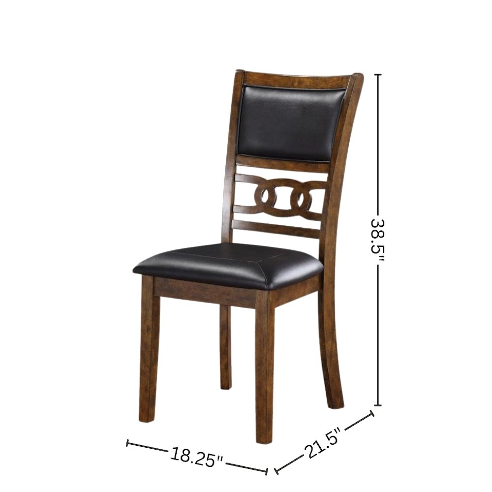 Brown Dining Room Chairs Set of 6 – Solid Wood Dining Table Seating