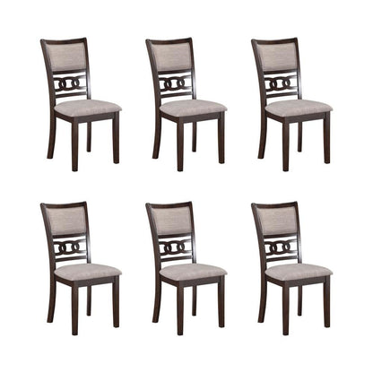 Dining Chairs Set of 6, Upholstered Dining Chairs for Dining Room in Grey