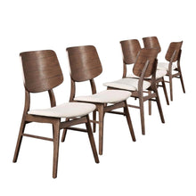 Solid Wood Walnut Dining Chairs for Kitchen and Dining Room Table, Set of 6