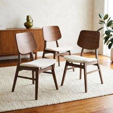 Solid Wood Walnut Dining Chairs for Kitchen and Dining Room Table, Set of 6