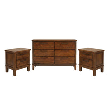 Solid Wood Bedroom Furniture Set with 6-Drawer Dresser and Nightstands