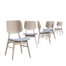 Fabric-Upholstered Wood Dining Chairs for Kitchen and Dining Room, Set of 6