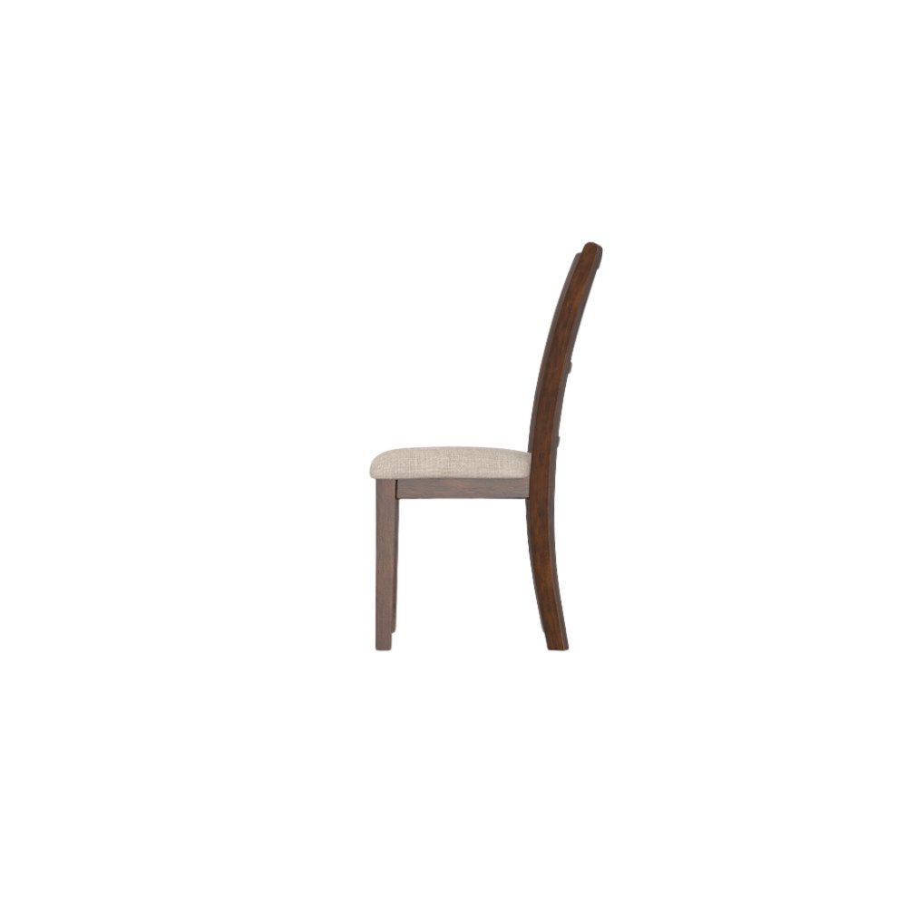 Cherry Brown 5-Piece Wood Round Dining Set, Traditional Finish