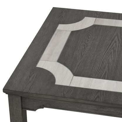 New Classic Furniture Lisbon Wood Rectangle Dining Table in Gray