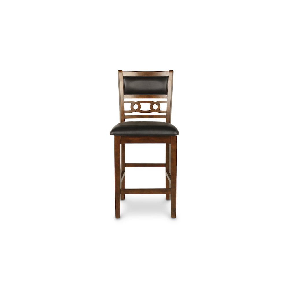 Gia 3-Piece 42" Wood Counter Drop Leaf Table Set, Brown