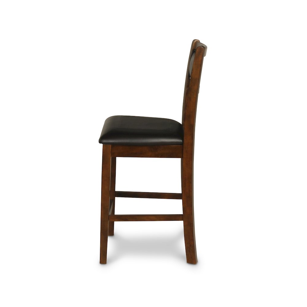 Gia 3-Piece 42" Wood Counter Drop Leaf Table Set, Brown