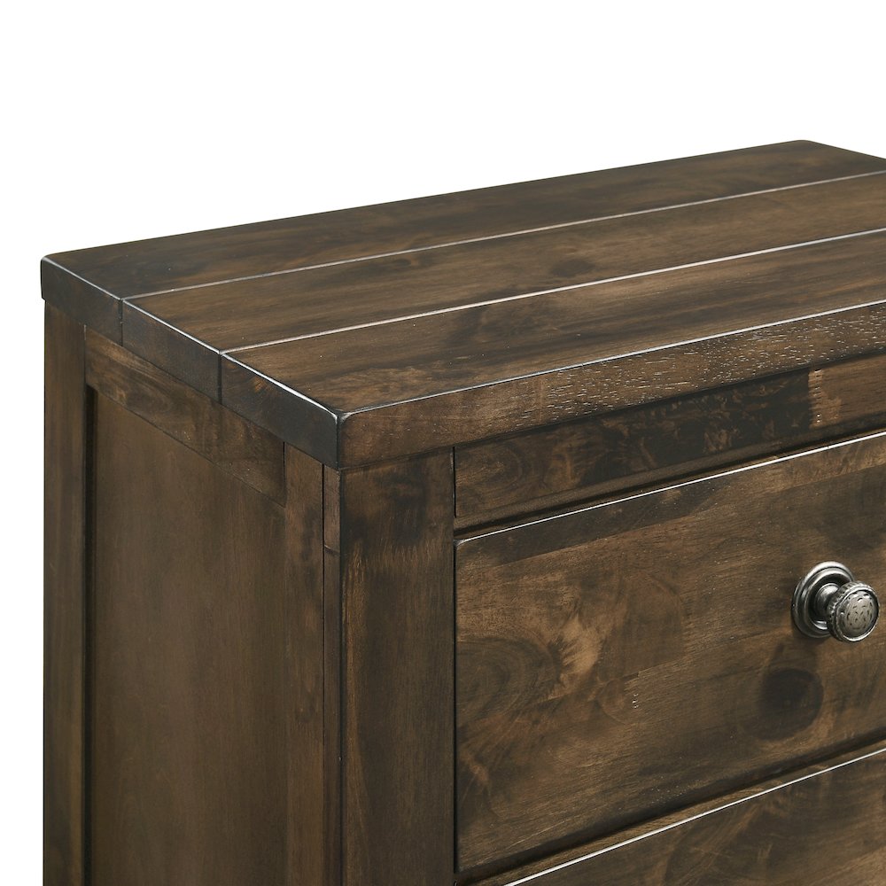 Blue Ridge Wood 2-Drawer Nightstand in Gray (Set of 2)