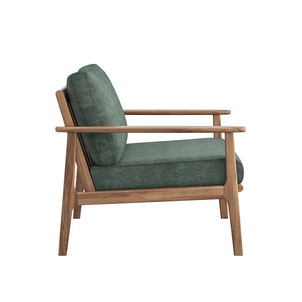 Ashton 3-Piece Wood Patio Conversation Set in Moss Green