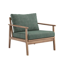 Ashton 3-Piece Wood Patio Conversation Set in Moss Green