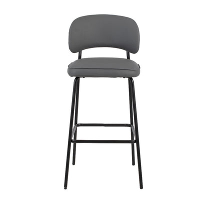 New Classic Furniture Blythe Vegan Leather Bar Chair in Gray (Set of 4)